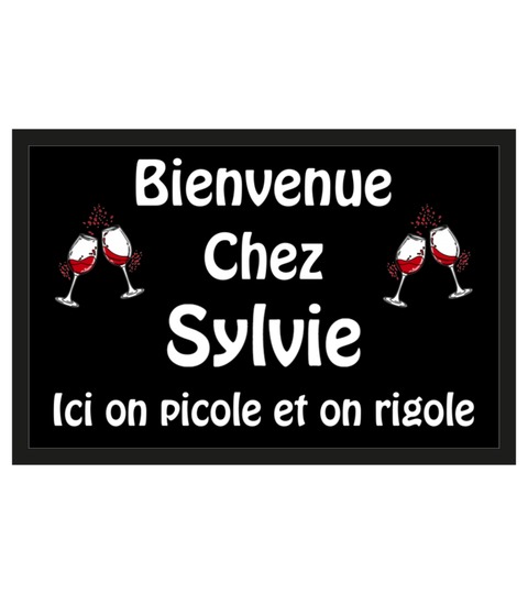 Bienvenue chez sylvie ici on picole et on rigole doormat