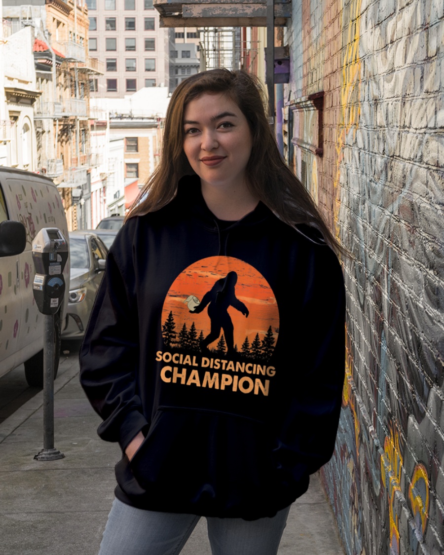 Bigfoot Social Distancing Champion hoodie 1 Bigfoot Social Distancing Champion hoodie