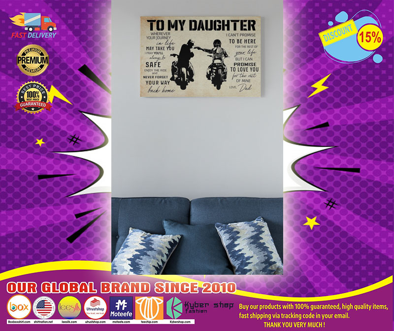 Biker to my daughter poster