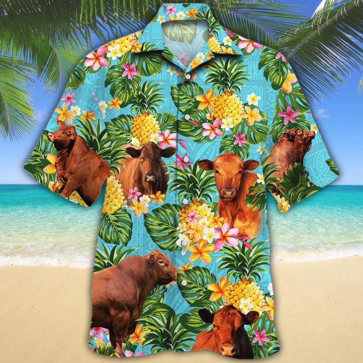 Angus Cattle hawaiian shirt and short 7 Black Angus Cattle Lovers Sunflower WaterColor Hawaiian Shirt12