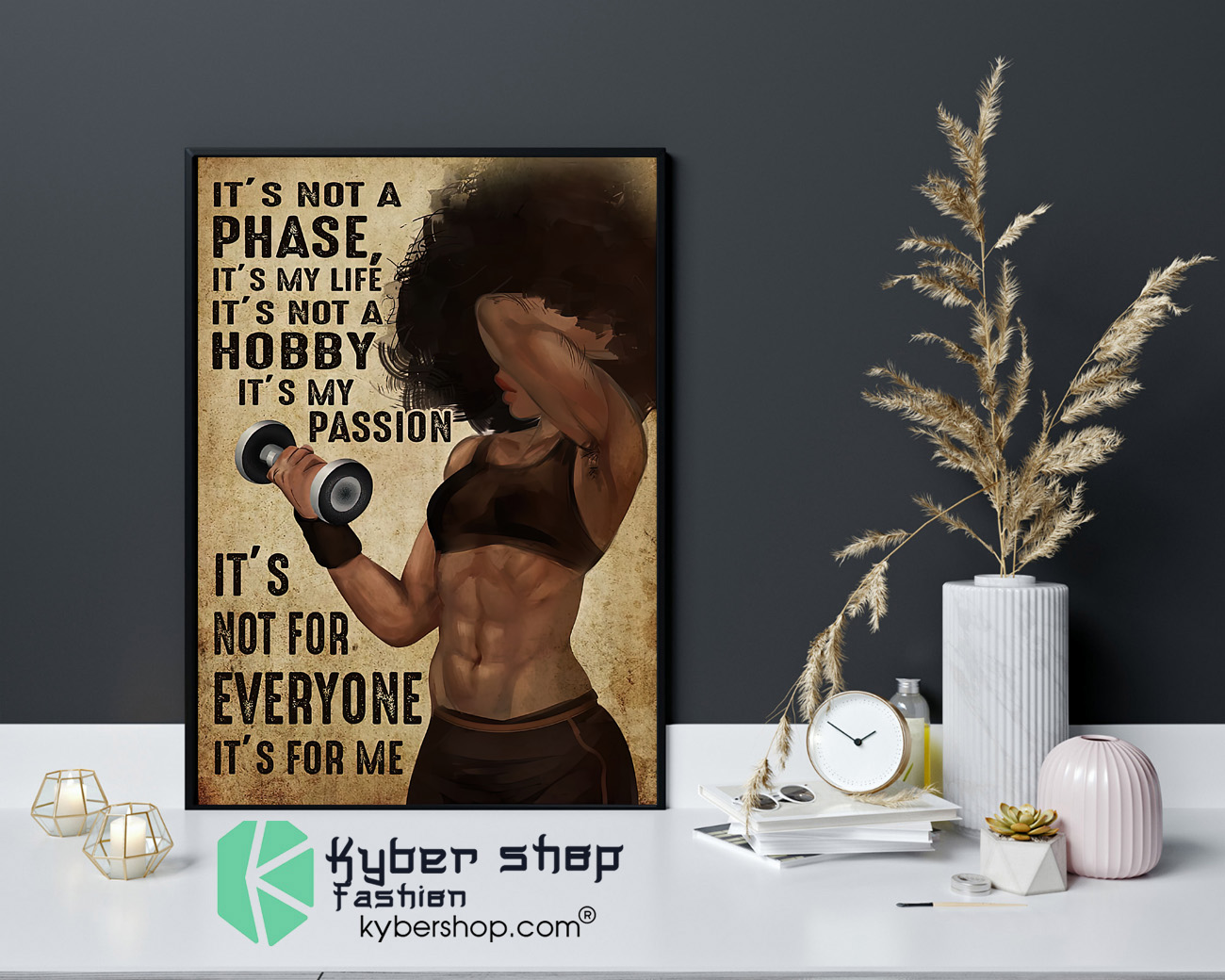 Black girl Gym Its not a phase its my life its not a hobby poster 4