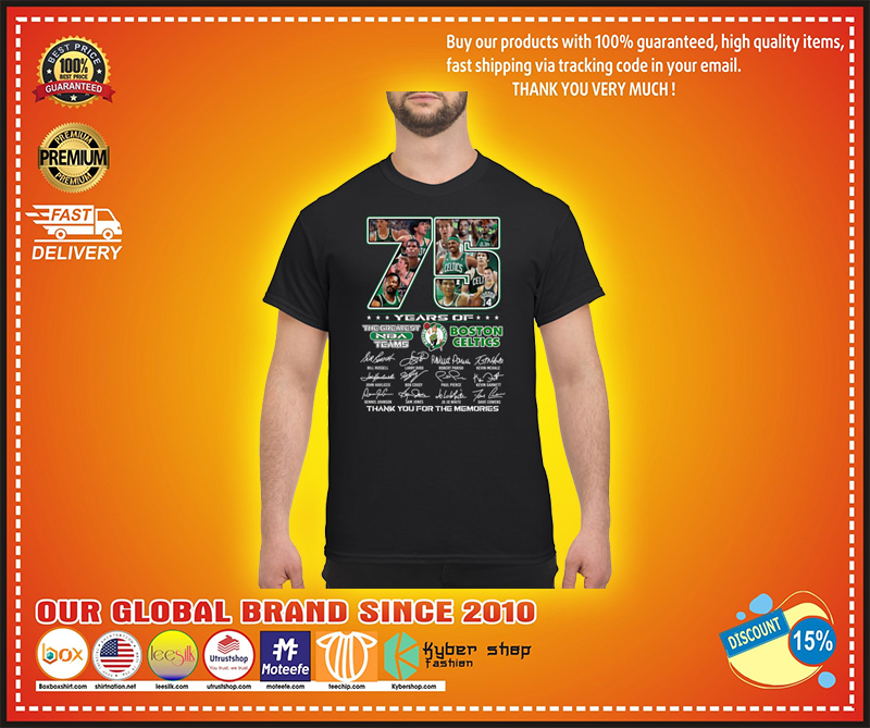 BostonCelticsyearsofthegreatestNBAteamsshirt