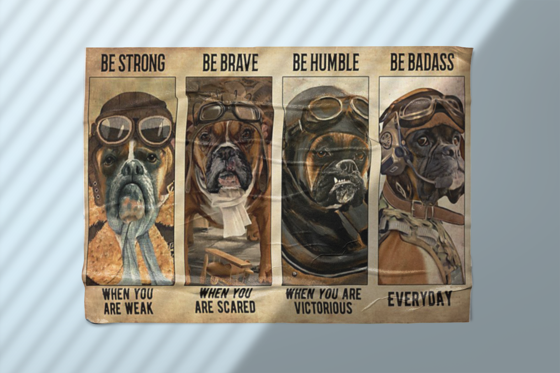 BoxerPilotbestrongbebravebehumblebebadassposter