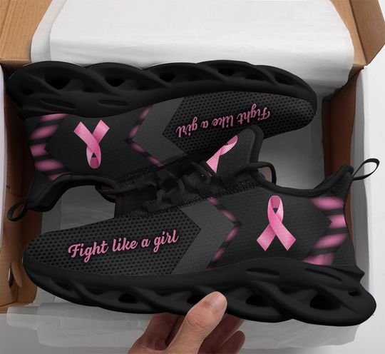 Breast Cancel Awareness fight like a girl max soul clunky shoes 1