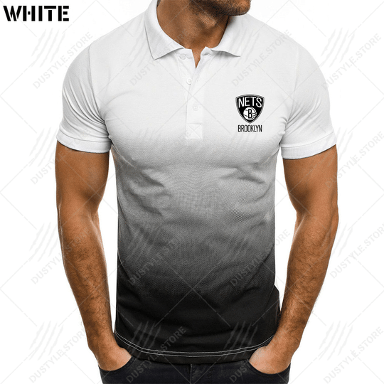 Brooklyn Nets men gradient polo shirt1