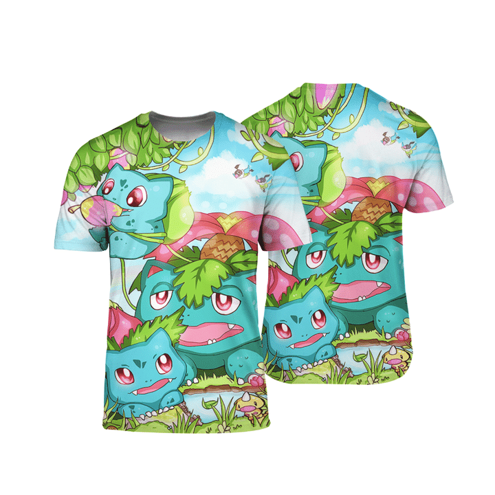 Bulbasaur family 3d t shirt