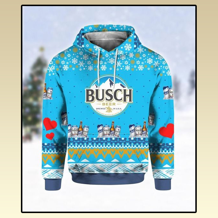 Busch Beer Print Ugly Christmas Hoodie 3D 4 Busch Beer Print Ugly Christmas Hoodie 3D3