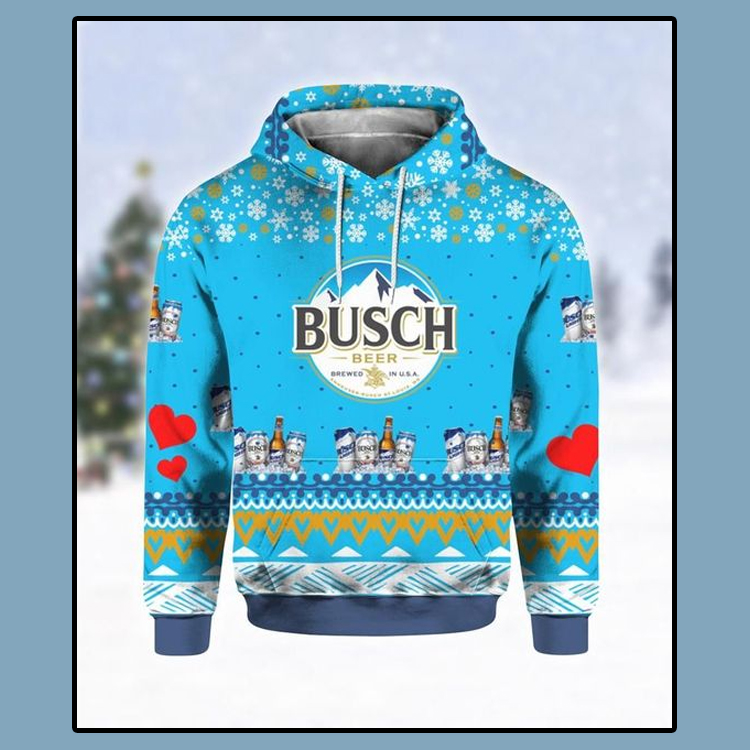 Busch Beer Print Ugly Christmas Hoodie 3D 3 Busch Beer Print Ugly Christmas Hoodie 3D4