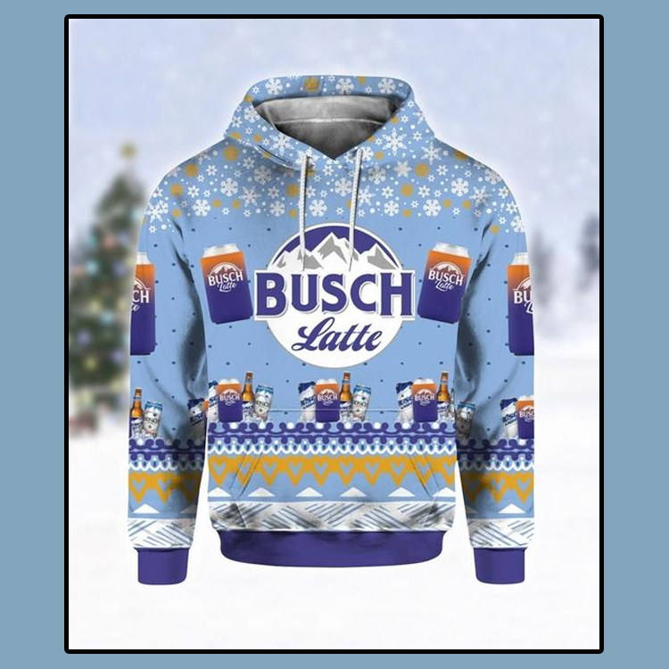 Busch Latte Beer Ugly Christmas 3D Hoodie 5 Busch Latte Beer Ugly Christmas 3D Hoodie 1