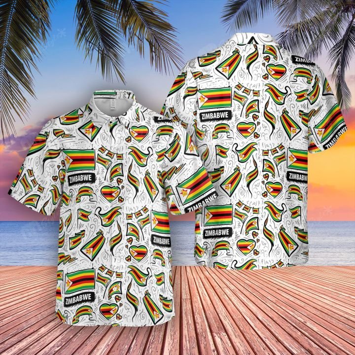 Zimbabwe flag hawaiian shirt and short 1 Zimbabwe flag hawaiian shirt and short 1