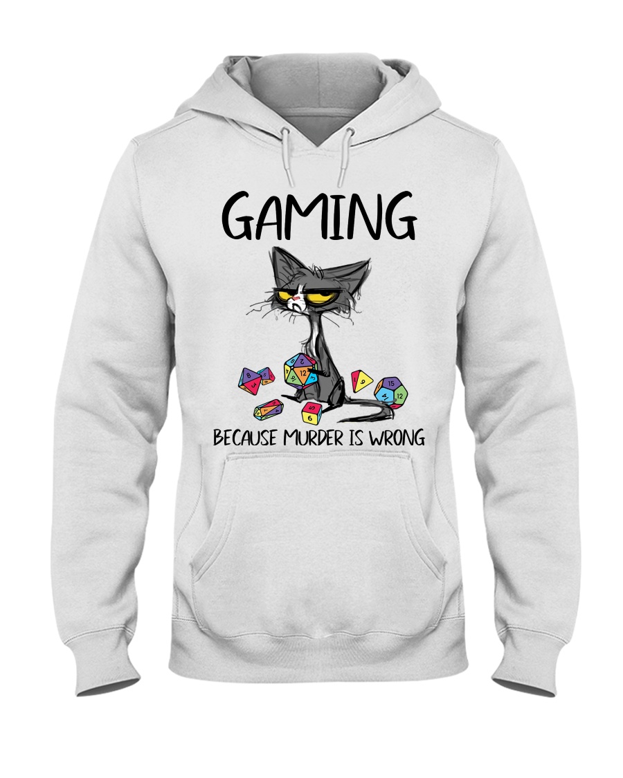 Cat Gaming Because Murder is Wrong Shirt5 1