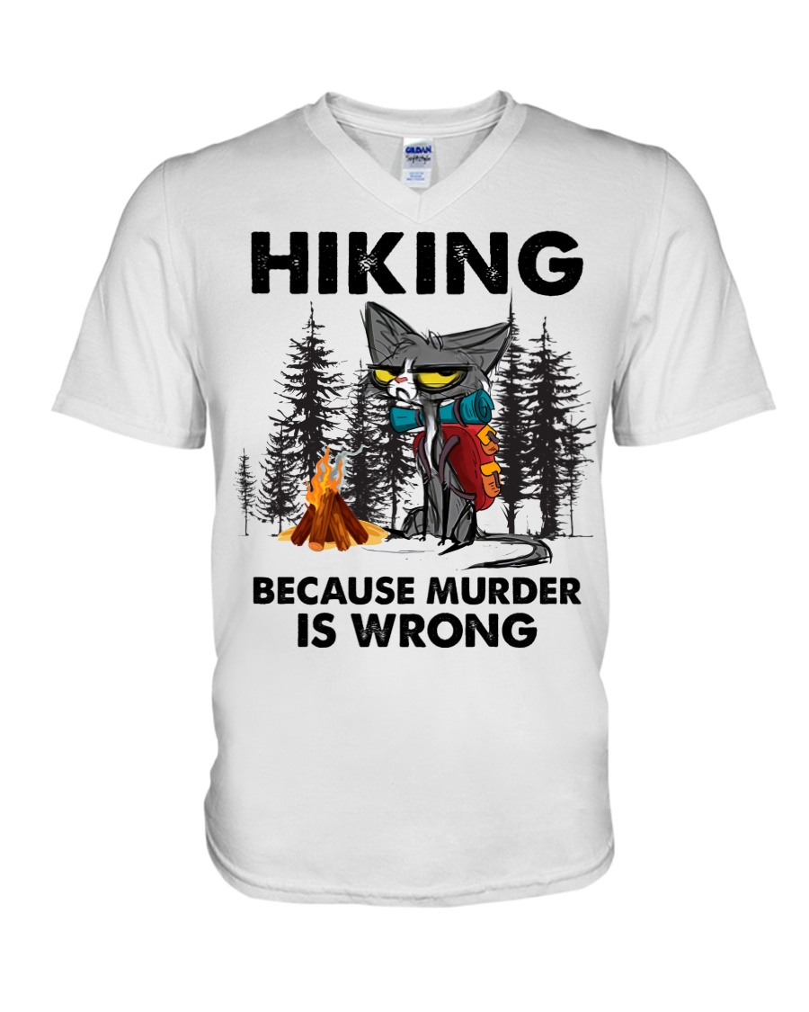 Cat Hiking Because Murder Is Wrong Shirt3