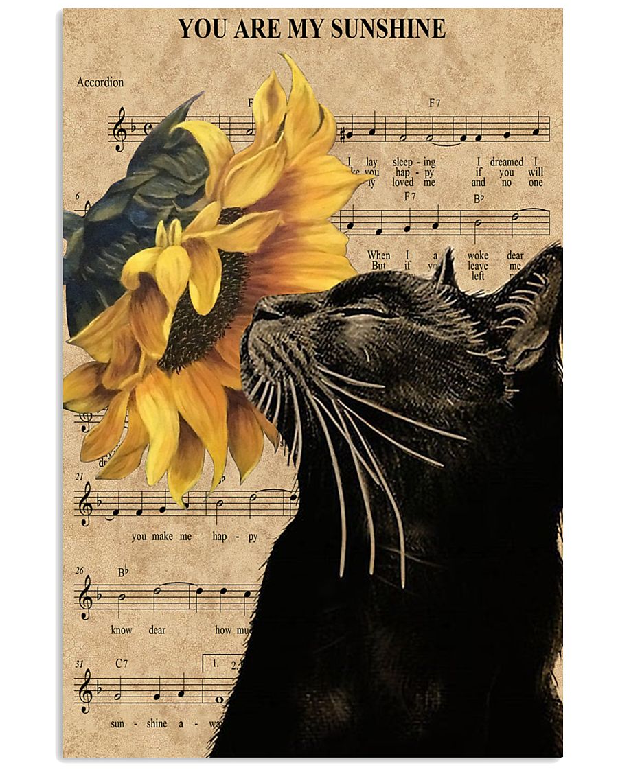Cat sunflower you are my sunshine poster