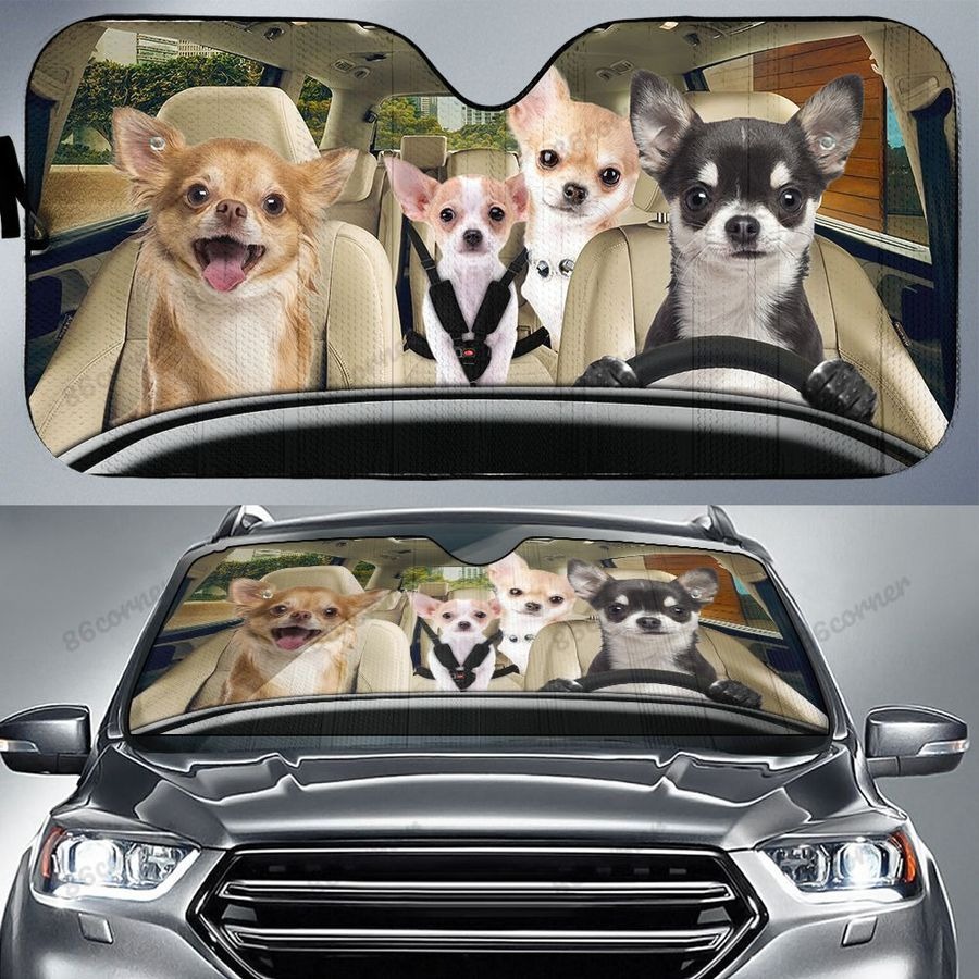 TOP 10 Best of trending 18/8 2 Chihuahua Dog Family Car Sunshade