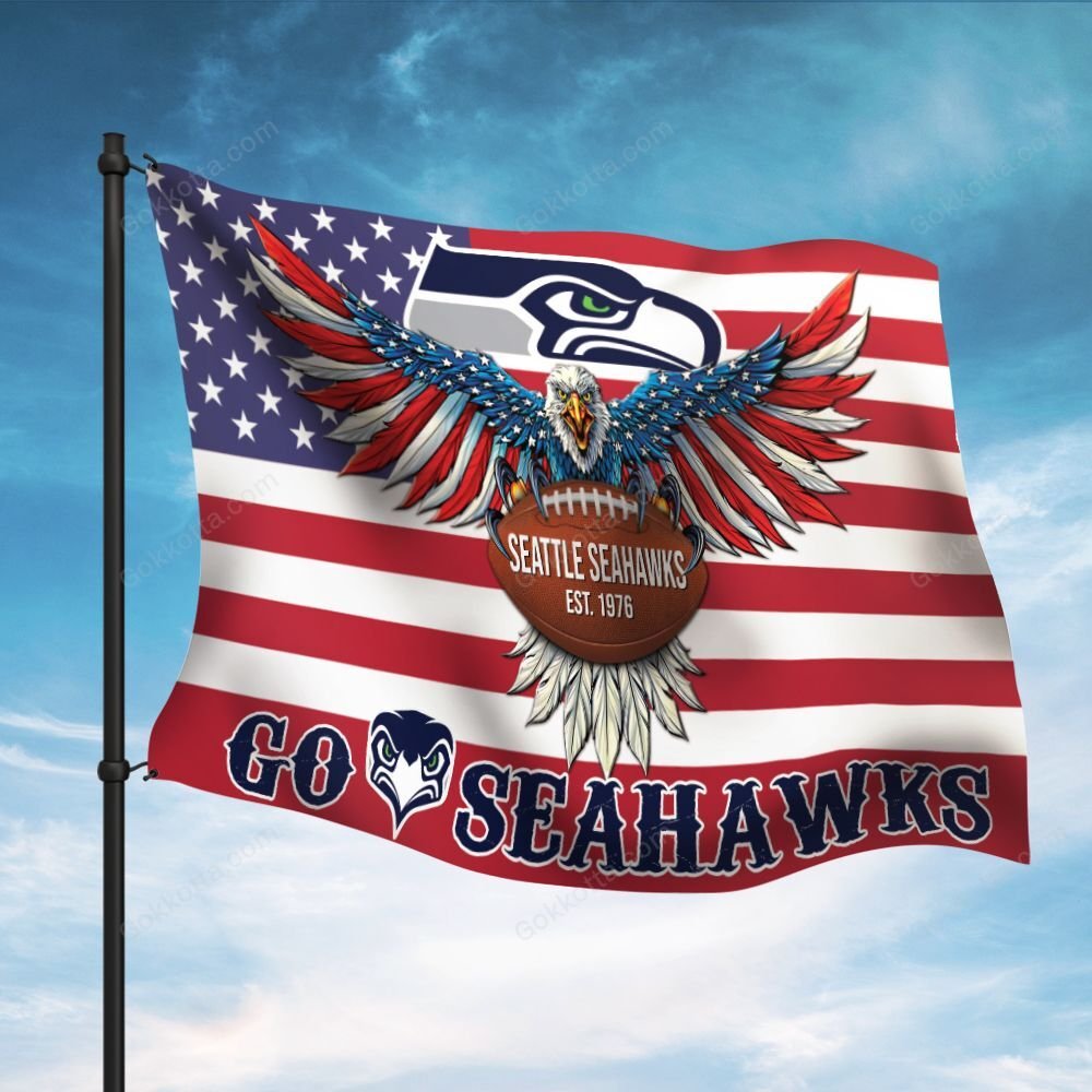 Seattle seahawks go seahawks flag
