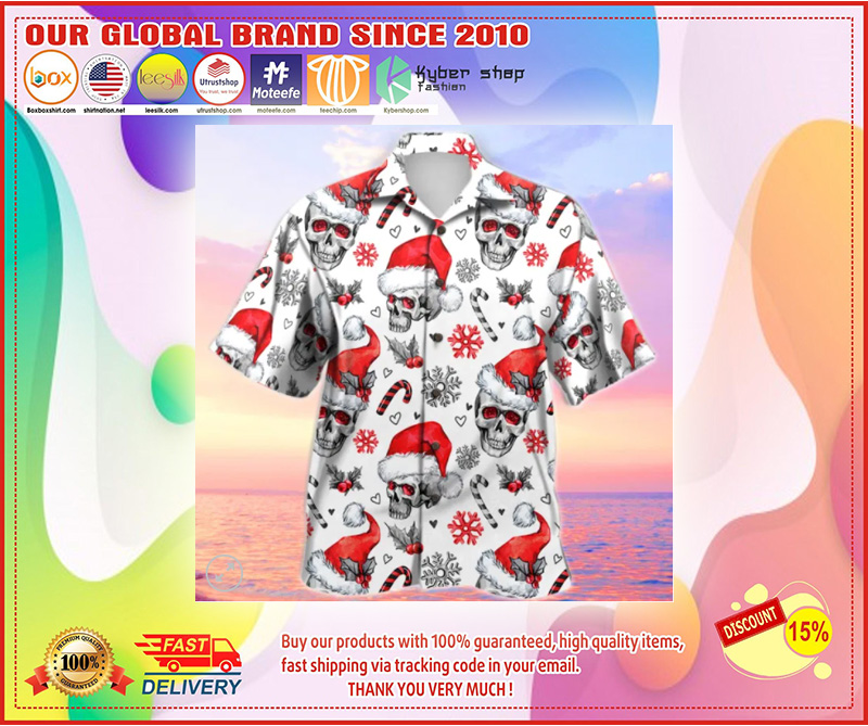 Christmas Skull Hawaiian Shirt 2 Christmas Skull Hawaiian Shirt