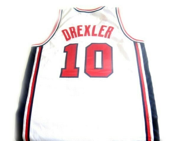 TOP 10 Best of style 17/8 4 Clyde Drexler 10 Team Usa Basketball Jersey White