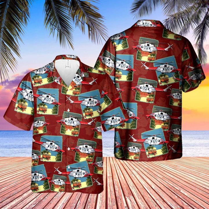 Coastguard AW189 helicopter hawaiian shirt 1 Coastguard AW189 helicopter hawaiian shirt