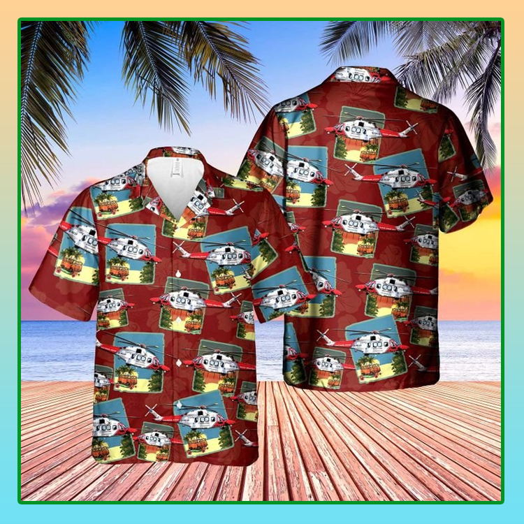 Coastguard AW189 helicopter hawaiian shirt 3 Coastguard AW189 helicopter hawaiian shirt2