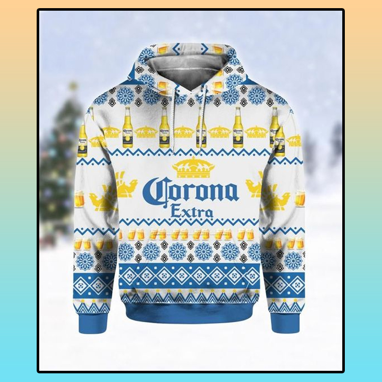 Corona Extra Beer Ugly Christmas 3D Hoodie 4