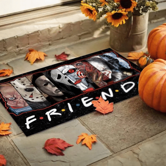 Friends Horror Movies Halloween Characters Doormat 3 Friends Horror Movies Halloween Characters Doormat2