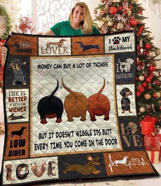 Dachshund Money can buy a lot of things quilt