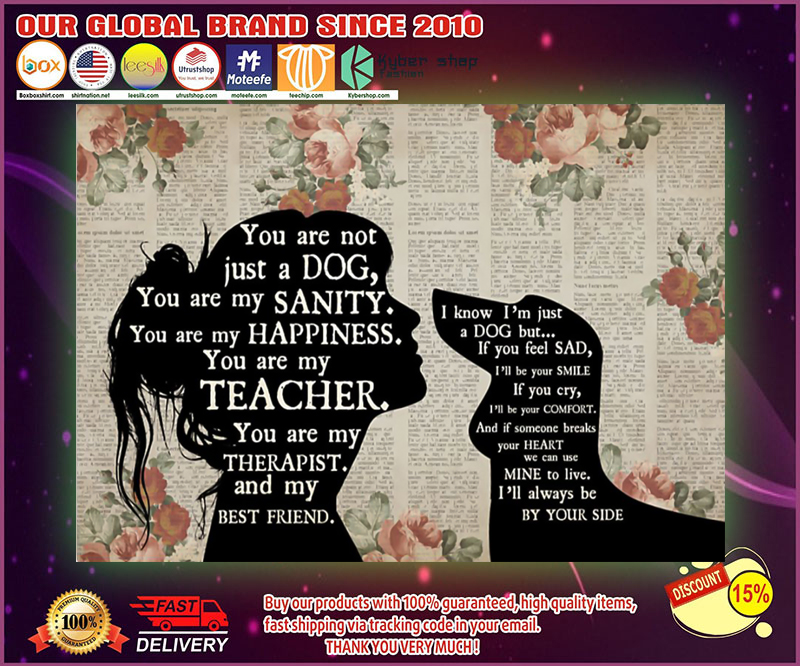 Dachshund and girl therapist you are not just a dog poster