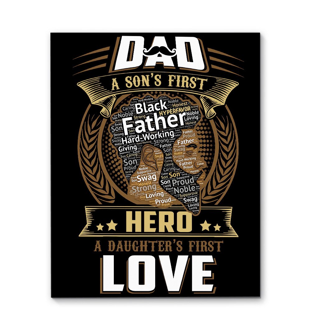 Dad a sons first balck father hero a daughters first love canvas5 1