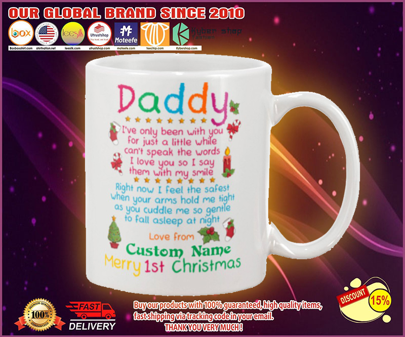 Daddy love from Merry st Christmas custom name mug