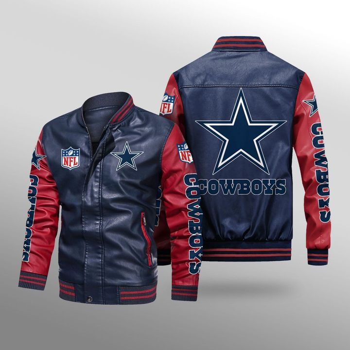 Dallas Cowboys Leather Bomber Jacket1