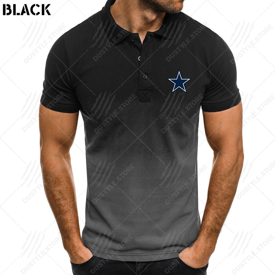 Dallas Cowboys men gradient polo shirt 1 Dallas Cowboys men gradient polo shirt