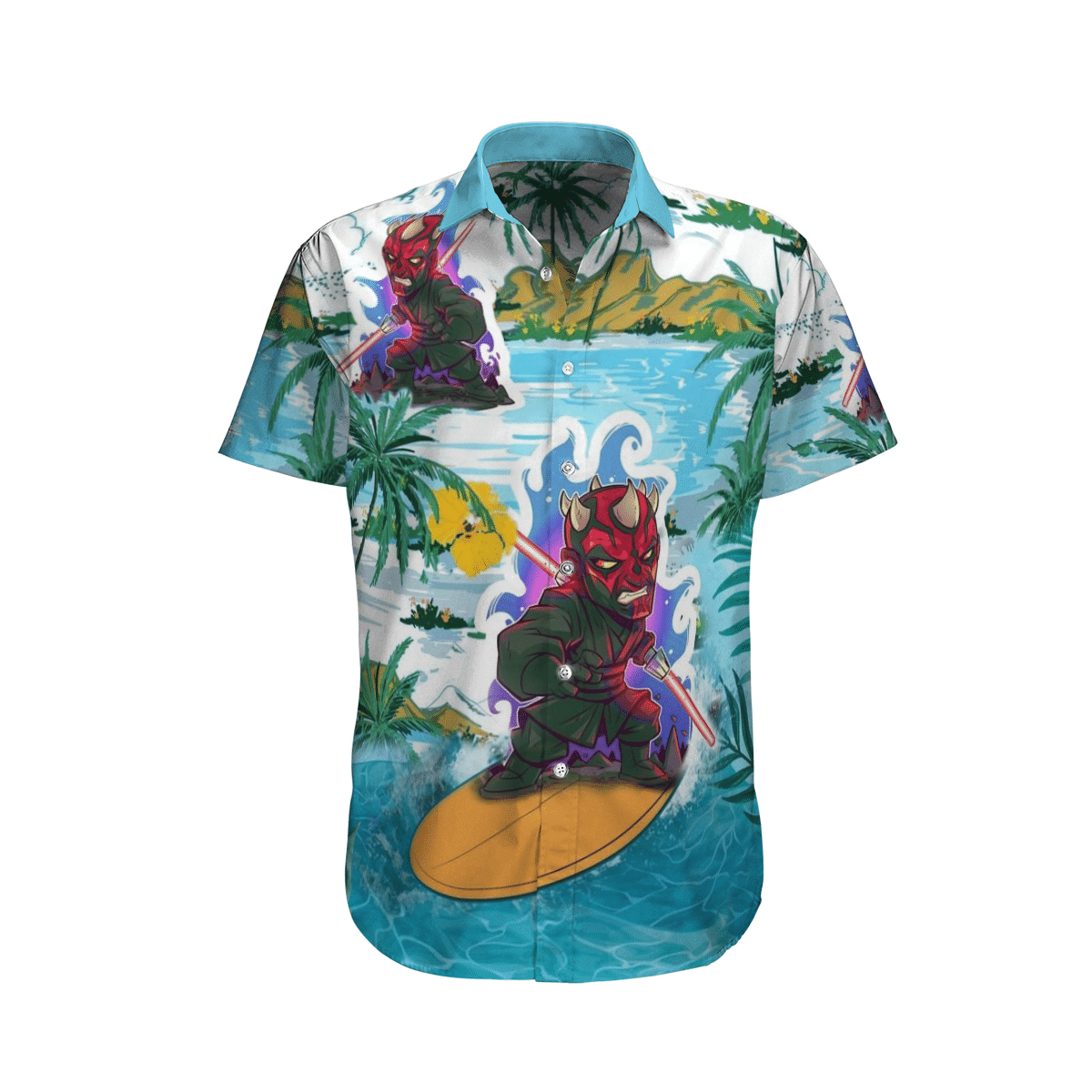 Darth Maul surfing Hawaiian shirt 4 Darth Maul surfing Hawaiian shirt 2