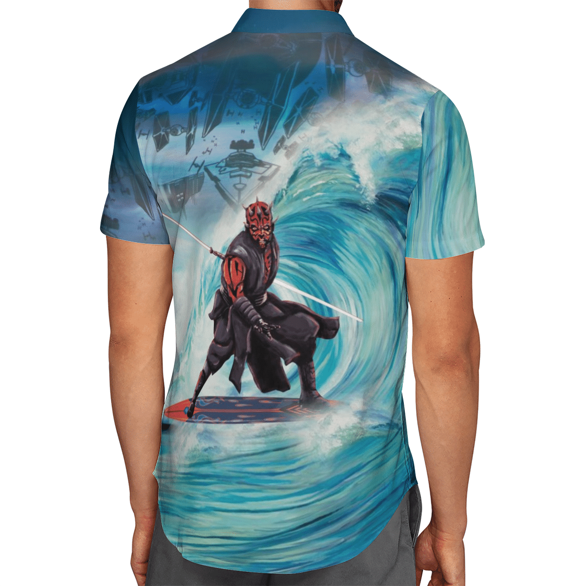 Darth Maul surfing Hawaiian shirt 6 Darth Maul surfing Hawaiian shirt 4