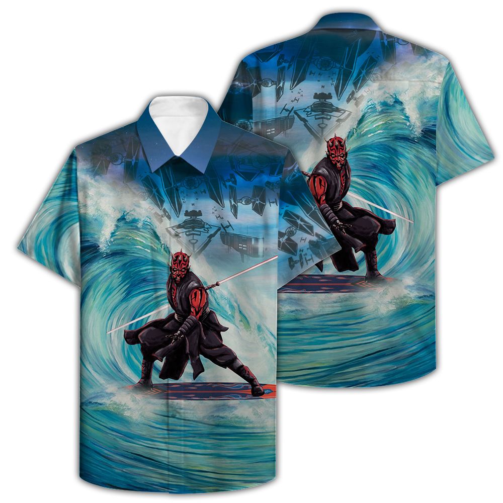 Darth Maul surfing Hawaiian shirt 7 Darth Maul surfing Hawaiian shirt 5