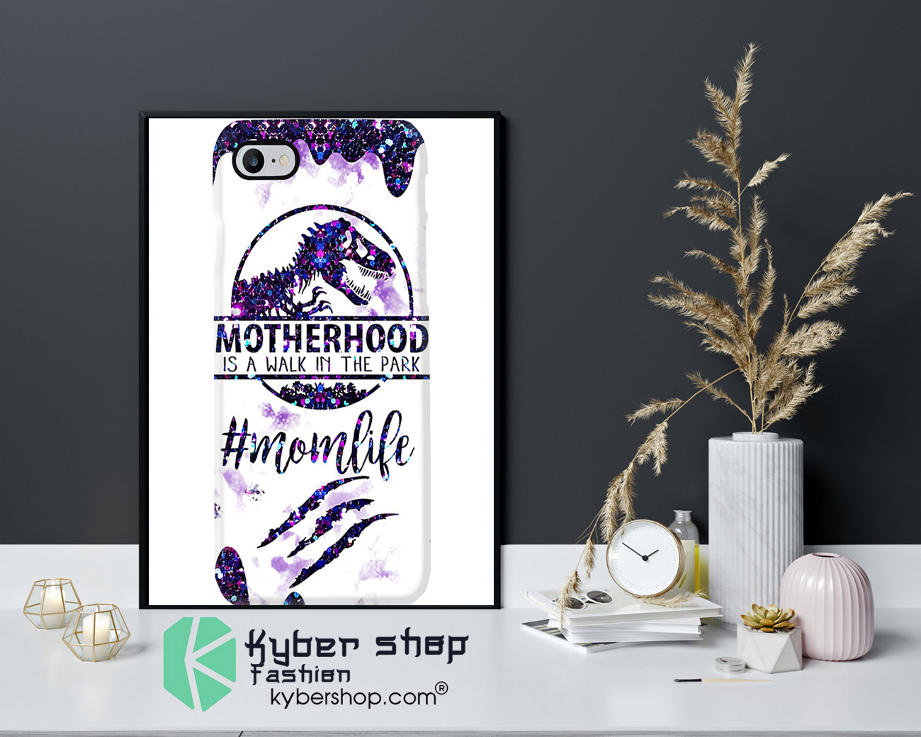 Dinosaur Motherhood Is A Walk In The Park phone case 4