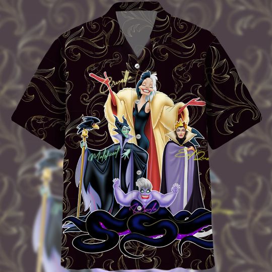 Disney Villains Hawaiian Shirt 2 Disney Villains Hawaiian Shirt1