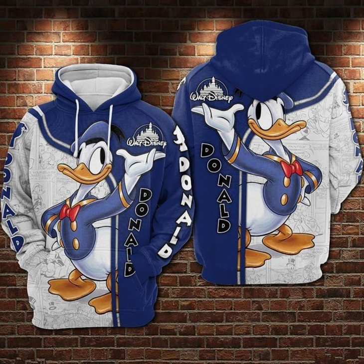 Donald Duck 3D all over print 3d Hoodie 4 Donald Duck 3D Hoodie2