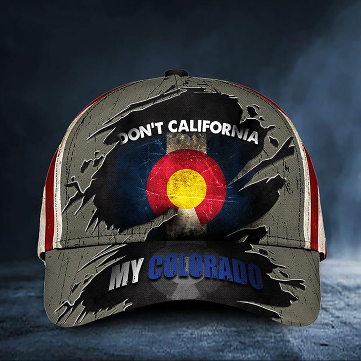 Dont California My Colorado Hat Vintage American Flag Cap