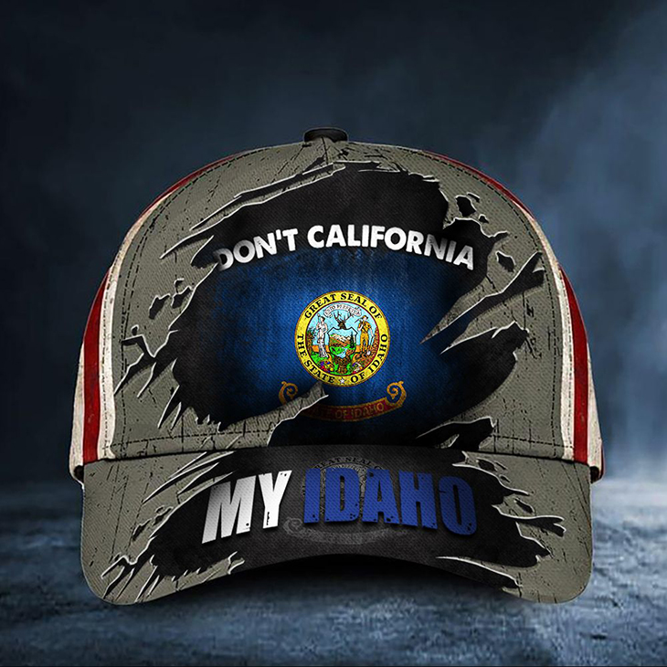 Dont California My Idaho Hat Vintage American Flag Cap