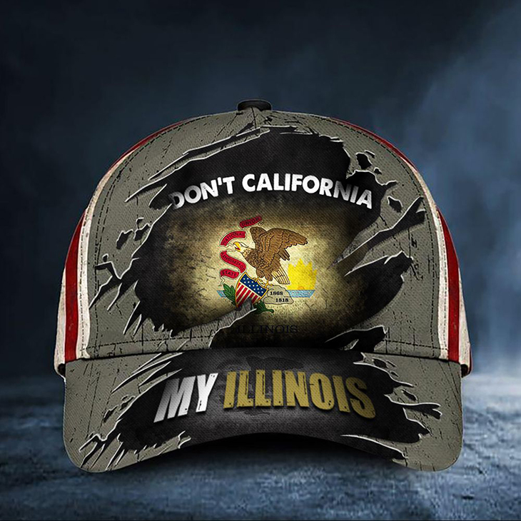 Dont California My Illinois Cap Vintage American Flag Cap