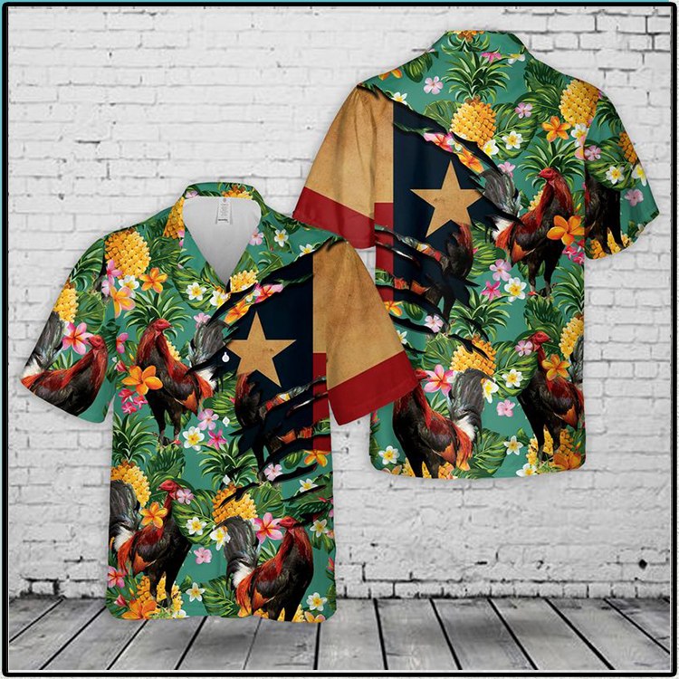 Texas Rooster Hawaiian Shirt 3 Texas Rooster Hawaiian Shirt1