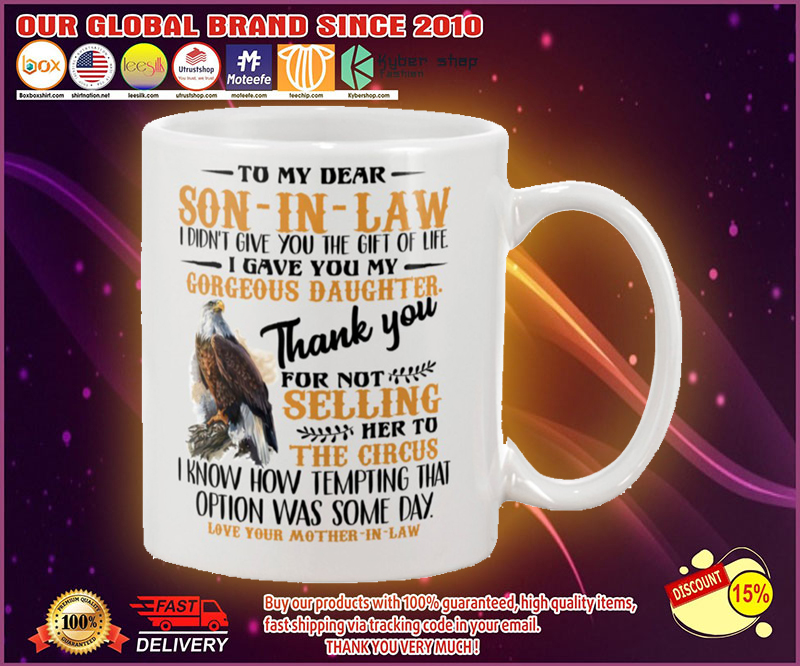 Eagle To my dear son in law mug 1 Eagle To my dear son in law mug