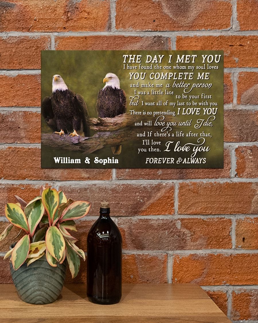 Eagles The day I met you custom name poster