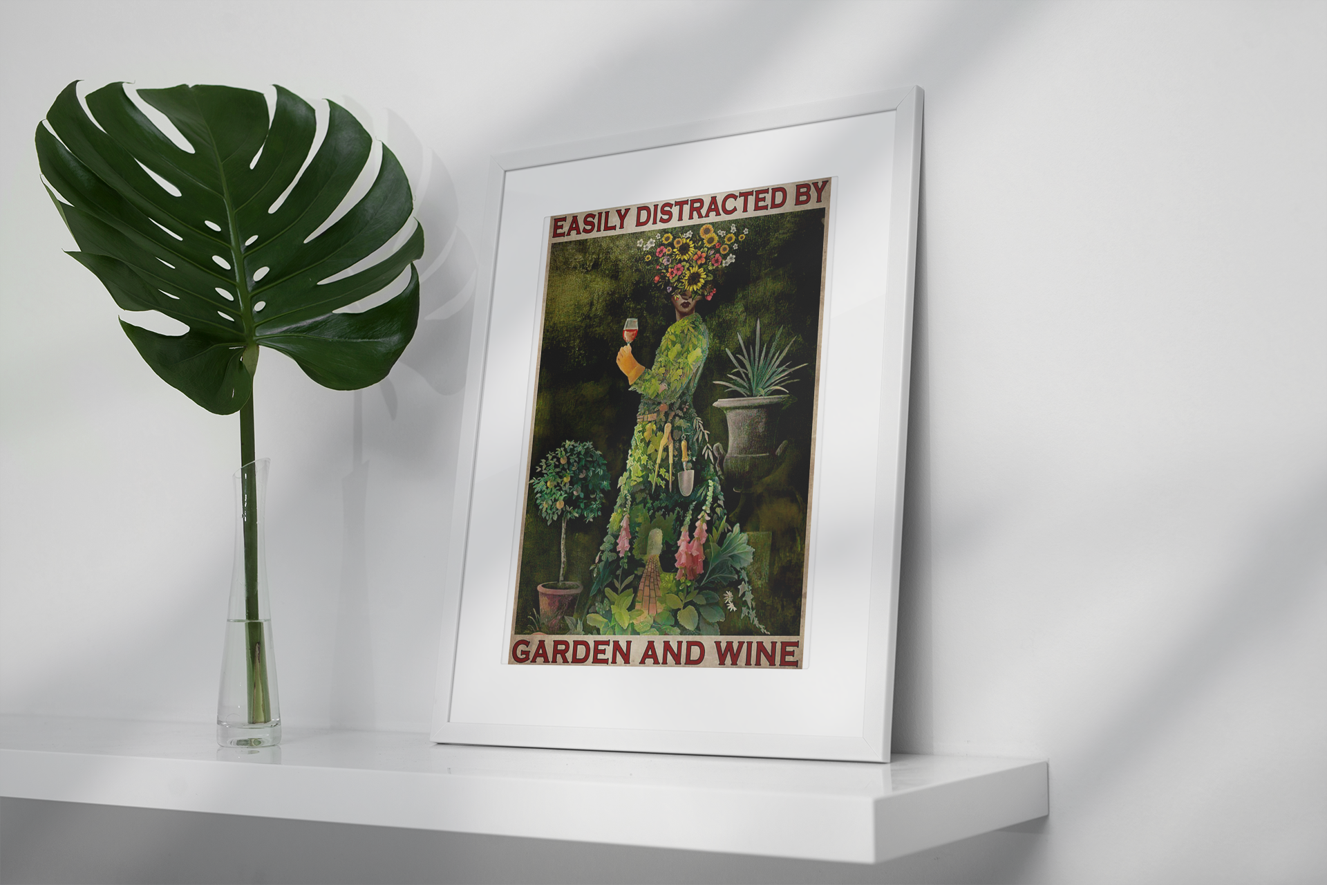 Easilydistractedbygardenandwineposter