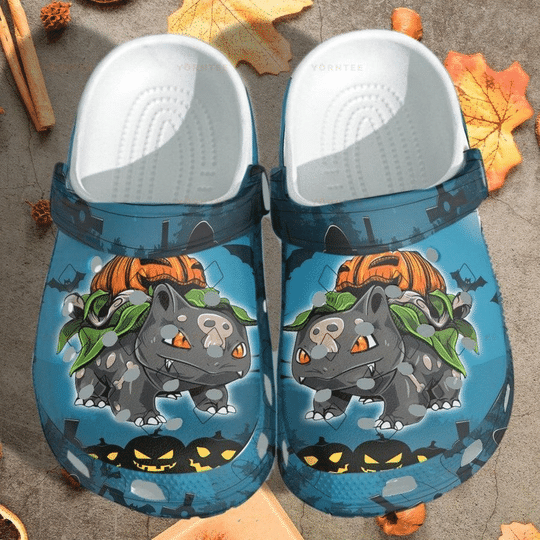 Bulbasaur Pumpkin Halloween Crocs Crocband shoes4