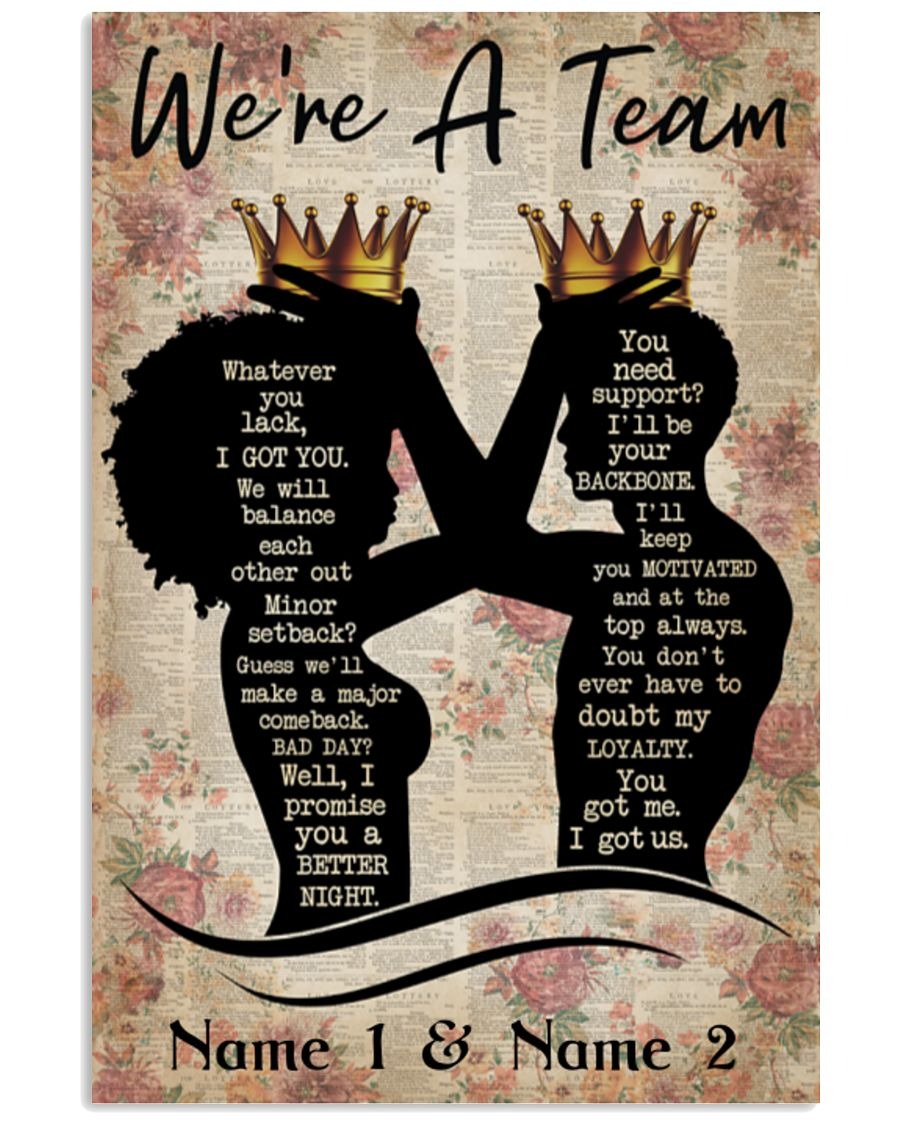 Family We're a team custom personalized name poster