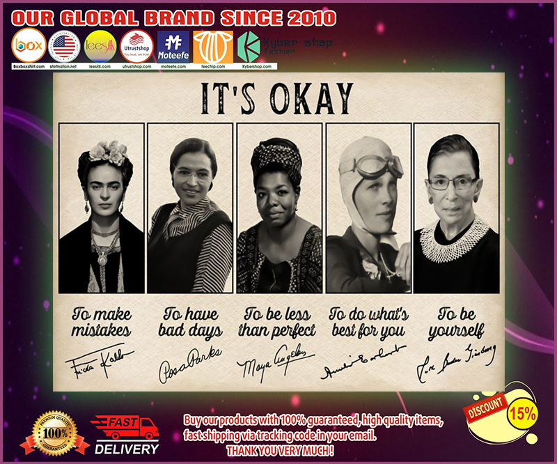 Famous feminist Woman it's okay to make mistakes poster 8 Famous feminist Woman its okay to make mistakes poster