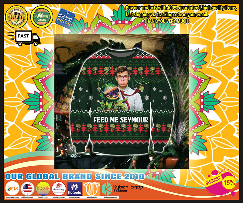 Feed me seymour ugly christmas sweater