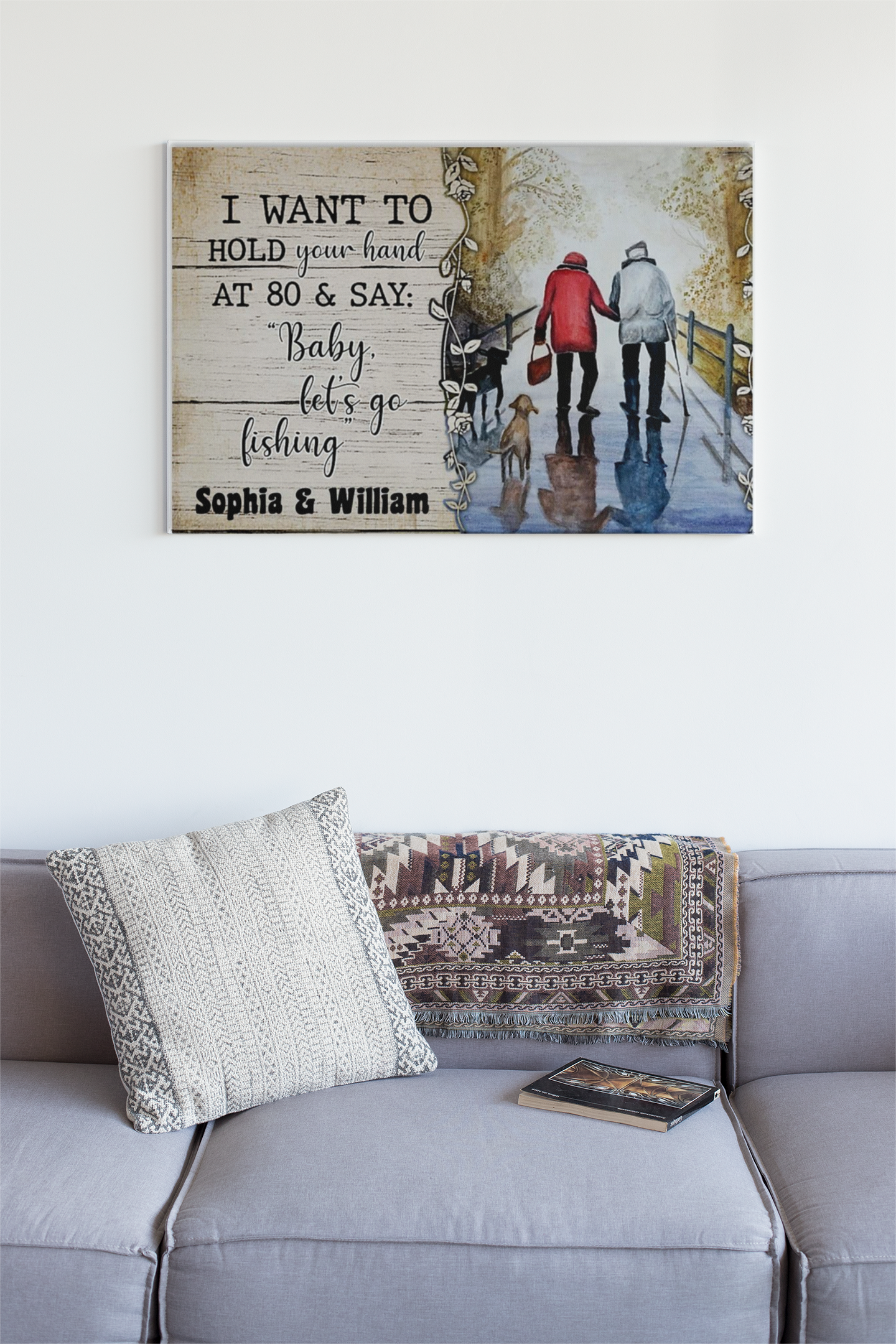 Fishing I want to hold your hand and say baby lets go fishing poster