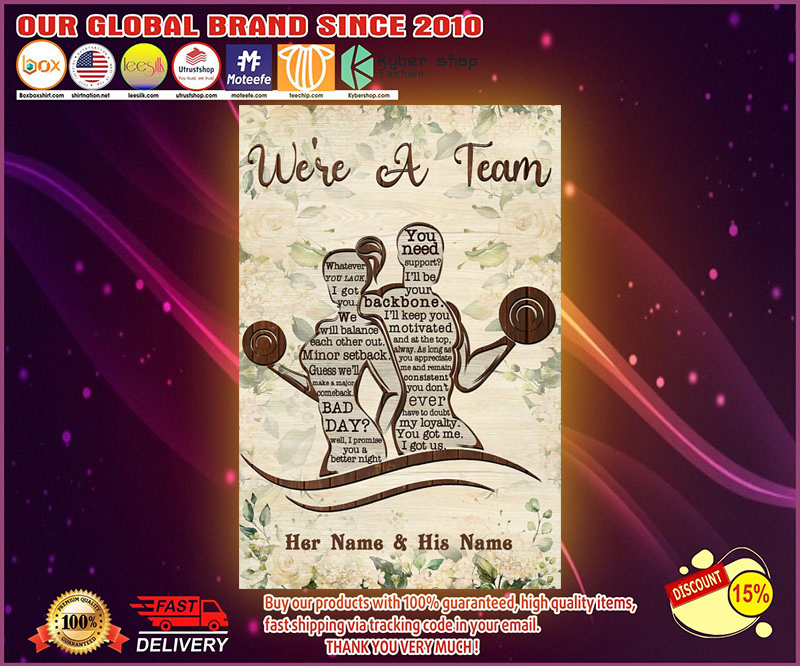 Fitness Were a team custom personalized name poster